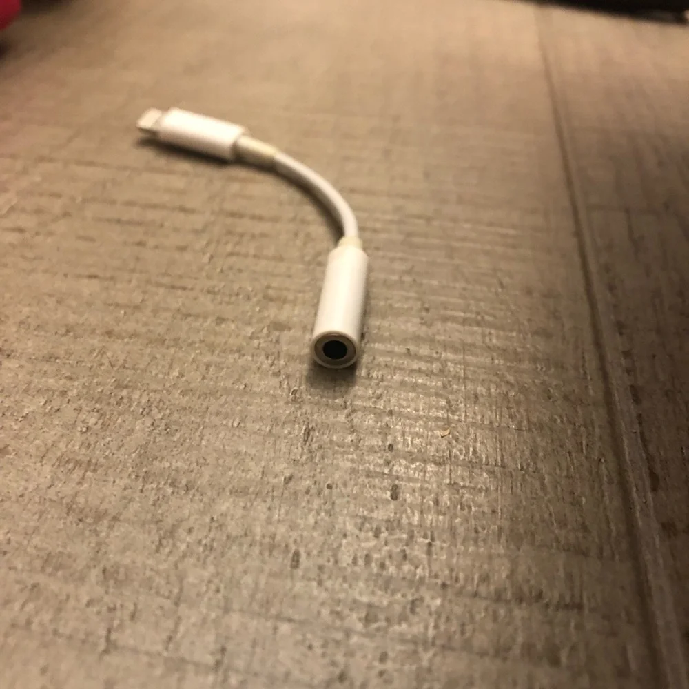 White Audio Adapter Cable